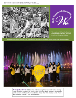 IEEE WOMEN IN ENGINEERING NEWSLETTER | NOVEMBER