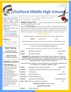 CMHS Daily Bulletin - Chiefland High School