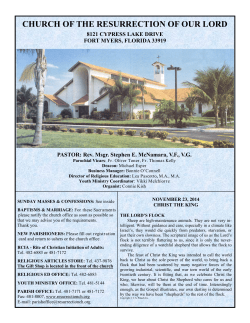 Bulletin - Church of the Resurrection of our Lord