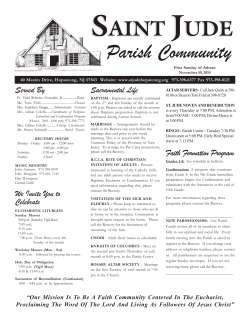 Parish Community SAINT JUDE SAINT JUDE