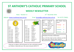 Latest News - St Anthony's Catholic Primary School