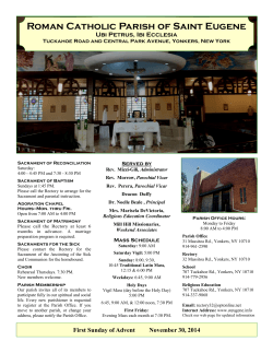 Weekly Bulletin - Parish of Saint Eugene