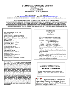 this weeks bulletin - ST. Michael Catholic Church