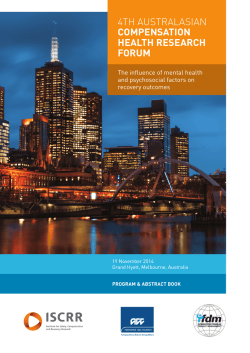 4th australasian compensation health research forum