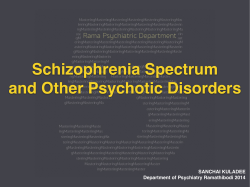 Schizophrenia spectrum and other psychotic disorders