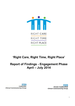 Final Report on Engagement Findings