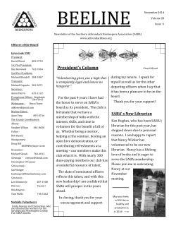 Beeline Newsletter - Southern Adirondack Beekeepers Association