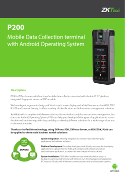 Mobile Data Collection terminal with Android