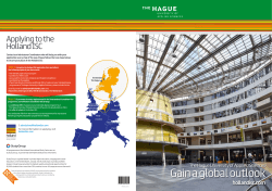 The Hague University of Applied Sciences flyer
