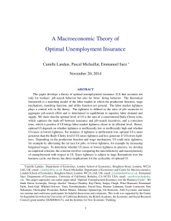 A Macroeconomic Theory of Optimal Unemployment Insurance