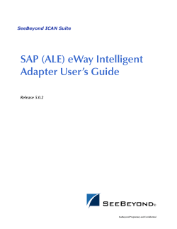 SAP (ALE) eWay Intelligent Adapter User's Guide
