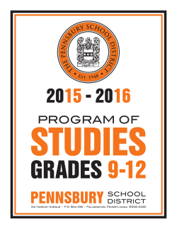PHS Program of Studies 2015-2016