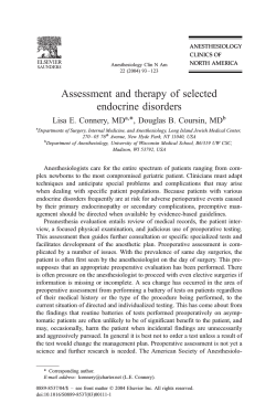 Assessment and therapy of selected endocrine disorders
