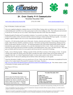 St. Croix County 4-H Communicator