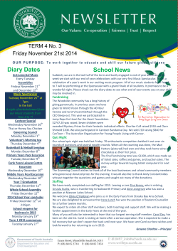 Current Newsletter - Woodville Primary School