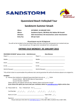 Sandstorm Smash Nominations - Queensland Volleyball Association