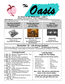 The Oasis - West Valley Christian Church