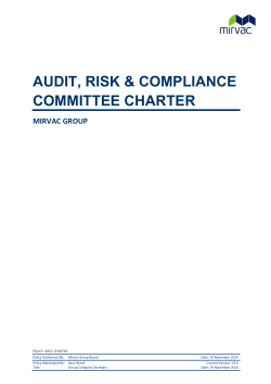 AUDIT, RISK & COMPLIANCE COMMITTEE CHARTER