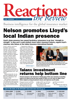 nelson promotes Lloyd's local Indian presence