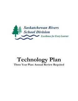 Technology Plan - Saskatchewan Rivers School Division No.119