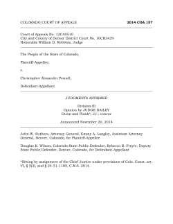 COLORADO COURT OF APPEALS 2014 COA 157 Court