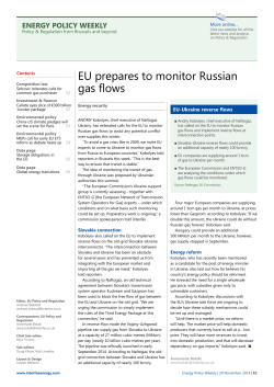 EU prepares to monitor Russian gas flows