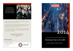FDTG SLUSH brochure - Finnish Dutch Trade Guild