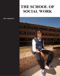 THE SCHOOL OF SOCIAL WORK