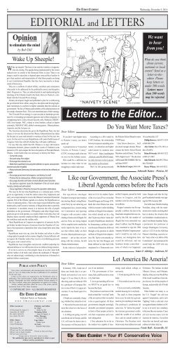EDITORIAL and LETTERS