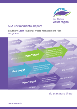 SEA Environmental Report - Southern Region Part 1 of 3