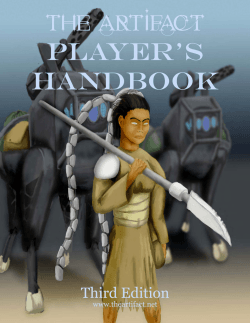 Player's Handbook - The Artifact RPG