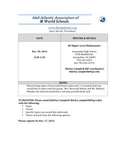 Registration and details - Mid-Atlantic Association of IB World Schools