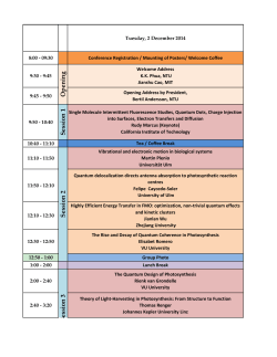 QuEBS 2014 Programme
