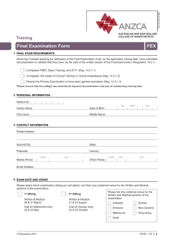 2015 final examination application form