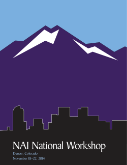 NAI National Workshop - National Association for Interpretation