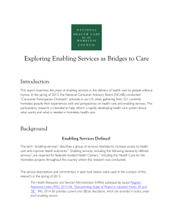 Exploring Enabling Services as Bridges to Care