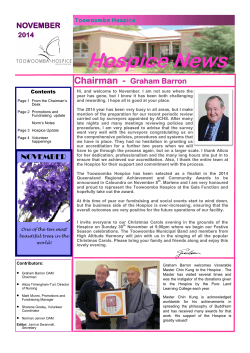 the latest Hospice Newsletter (about 2MB)