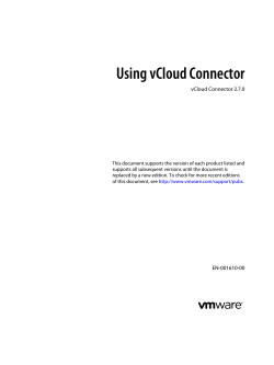 Using vCloud Connector