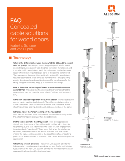 FAQ Concealed cable solutions for wood doors