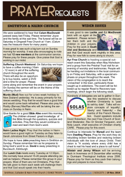 PRAYERREQUESTS - Smithton Church