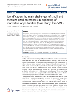 Identification the main challenges of small and medium sized
