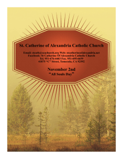 St. Catherine of Alexandria Catholic Church November 2nd