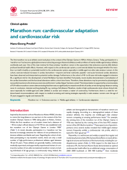 Marathon run: cardiovascular adaptation and