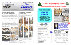 November Newsletter 2014web - Ashtabula County District Library