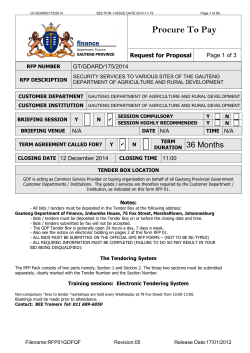 gt gdard 175 section 1 2014 - Gauteng Department of Finance