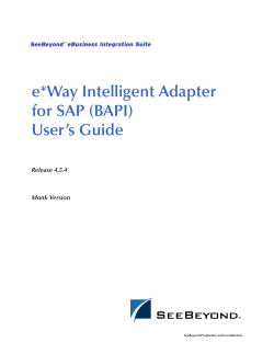 e*Way Intelligent Adapter for SAP (BAPI)