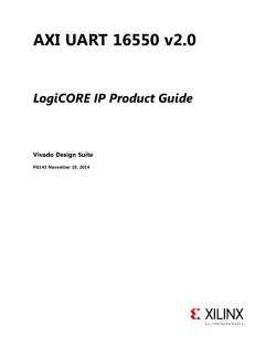 AXI UART 16550 v2.0 LogiCORE IP Product Guide (PG143)
