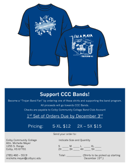 Support CCC Bands! - Colby Community College