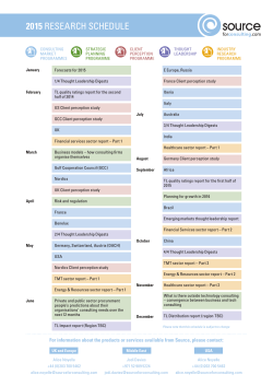 2015 publication schedule.