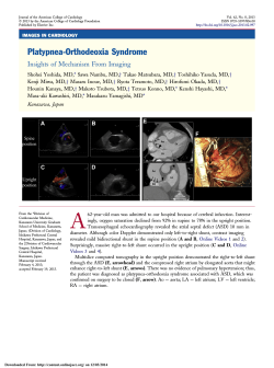 Platypnea-Orthodeoxia Syndrome - Journal of the American College